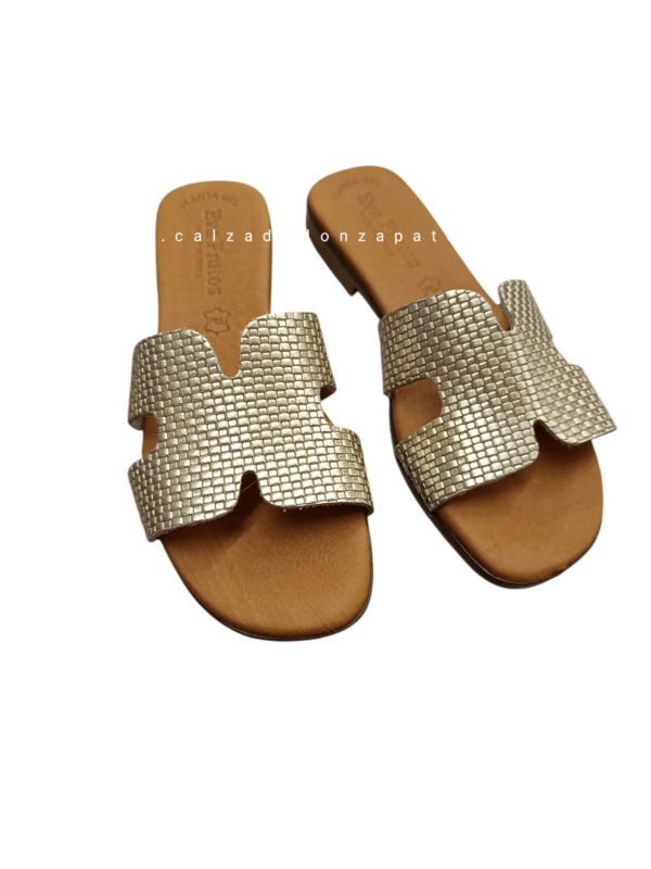 Zuecos Eva Frutos 3053 oro - Imagen 2