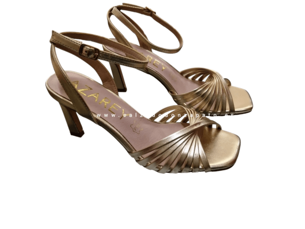 Sandalia  mujer Azarey modelo 459J435 oro - Imagen 3