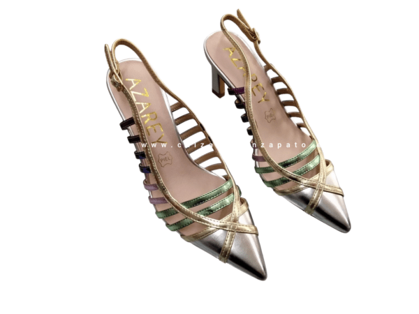 Zapato tacón multicolor Azarey 459J694
