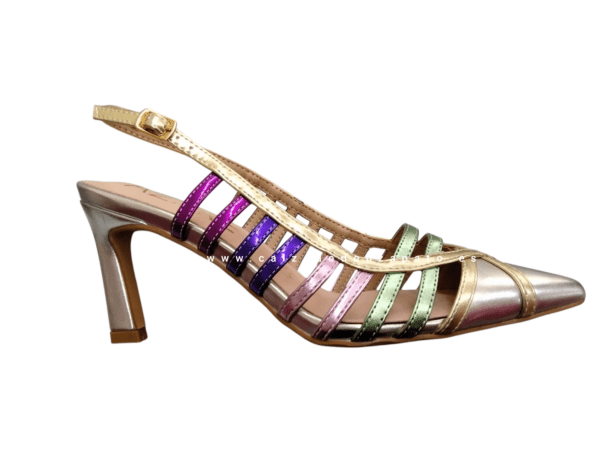 Zapato tacón multicolor Azarey 459J694 - Imagen 2