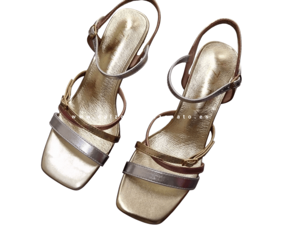 Sandalia mujer Azarey 531J181 oro - Imagen 3