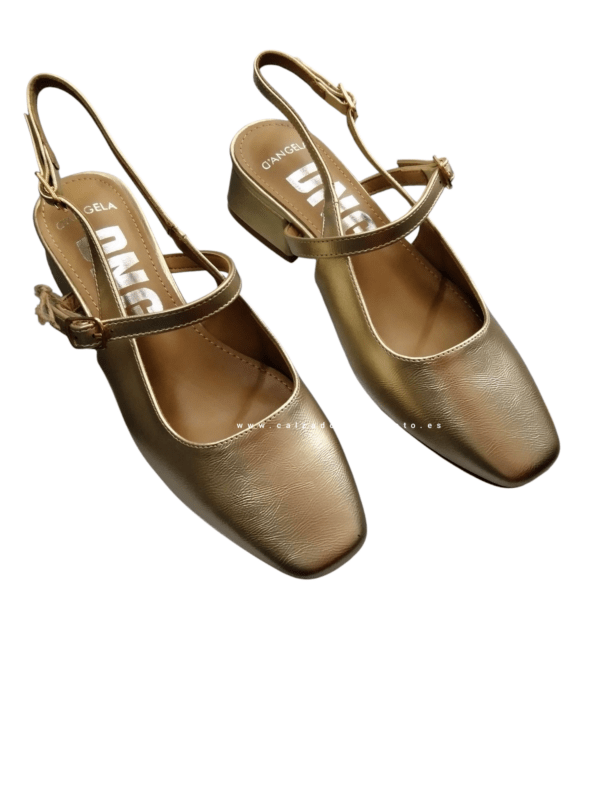 Zapato d,Ángela DXF28111 oro - Imagen 4