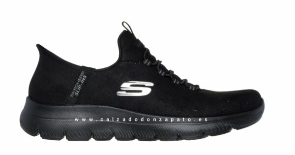 Zapatillas Skechers Summits slip-ins 150254 negro - Imagen 3