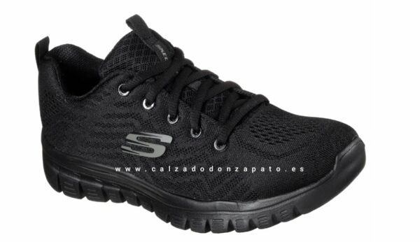 Zapatillas Skechers graceful 12615 negra - Imagen 5