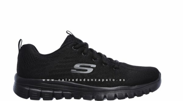 Zapatillas Skechers graceful 12615 negra - Imagen 3
