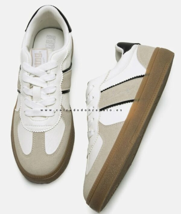 Zapatillas Mustang mujer 60860 blancas - Imagen 3