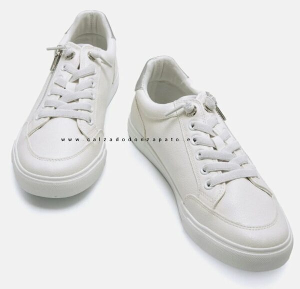 Zapatillas Mustang mujer 60411 blanca - Imagen 3