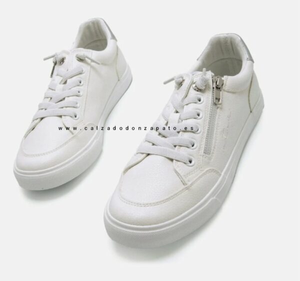 Zapatillas Mustang mujer 60411 blanca - Imagen 5