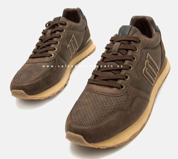 Zapatillas Mustang hombre chocolate 84755 - Imagen 4