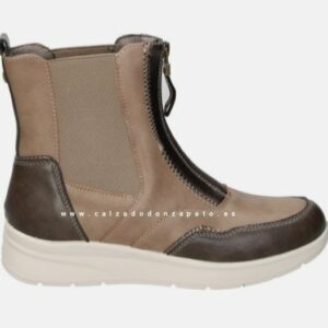 Botín Amarpies modelo ATL29354 taupe y marrón